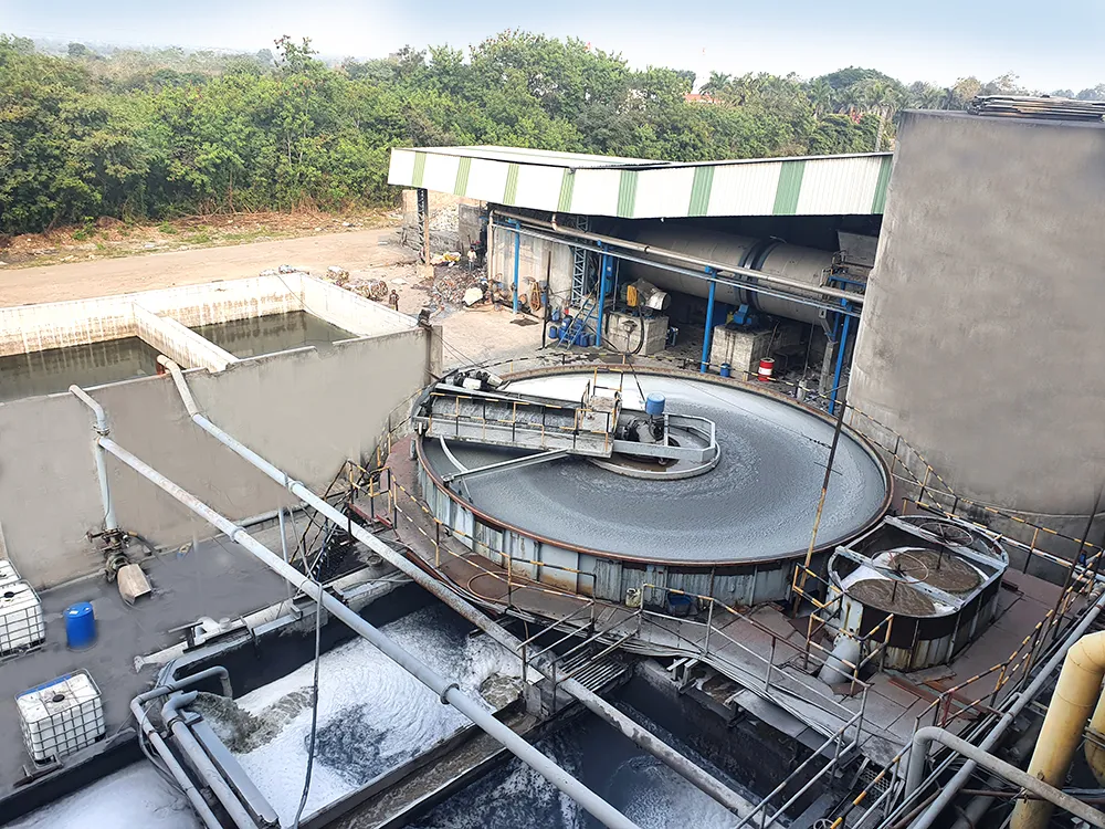 Process equipment and water treatment tanks in a paper mill