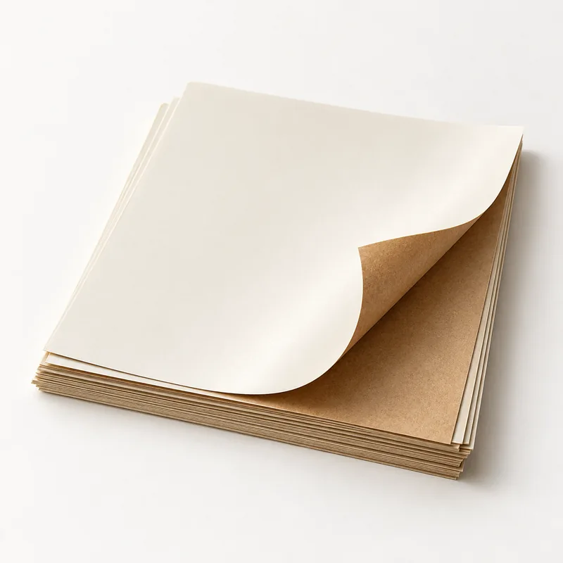 Illustrative clay-coated kraft liner sample