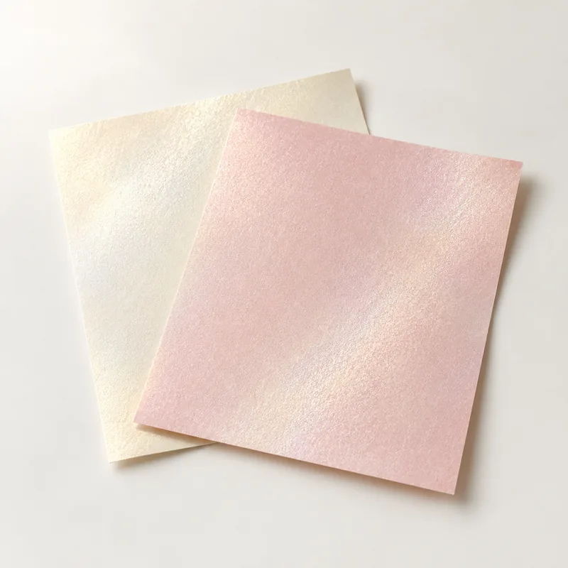 Illustrative pearlescent paper sample