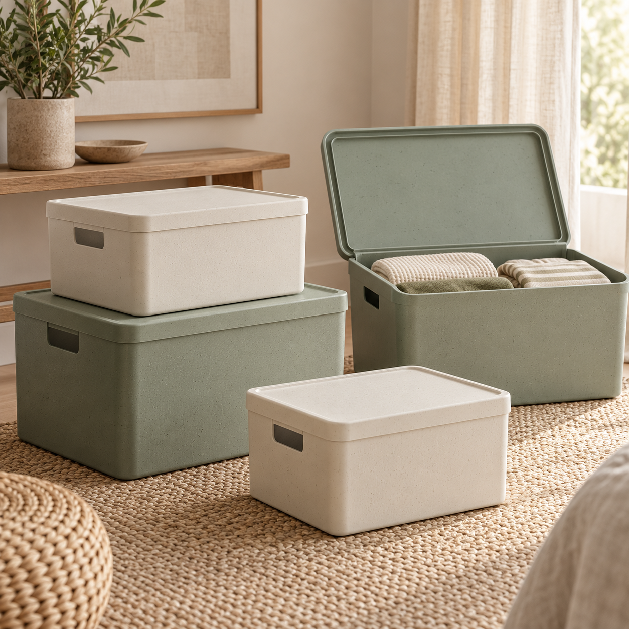 Recycled storage boxes