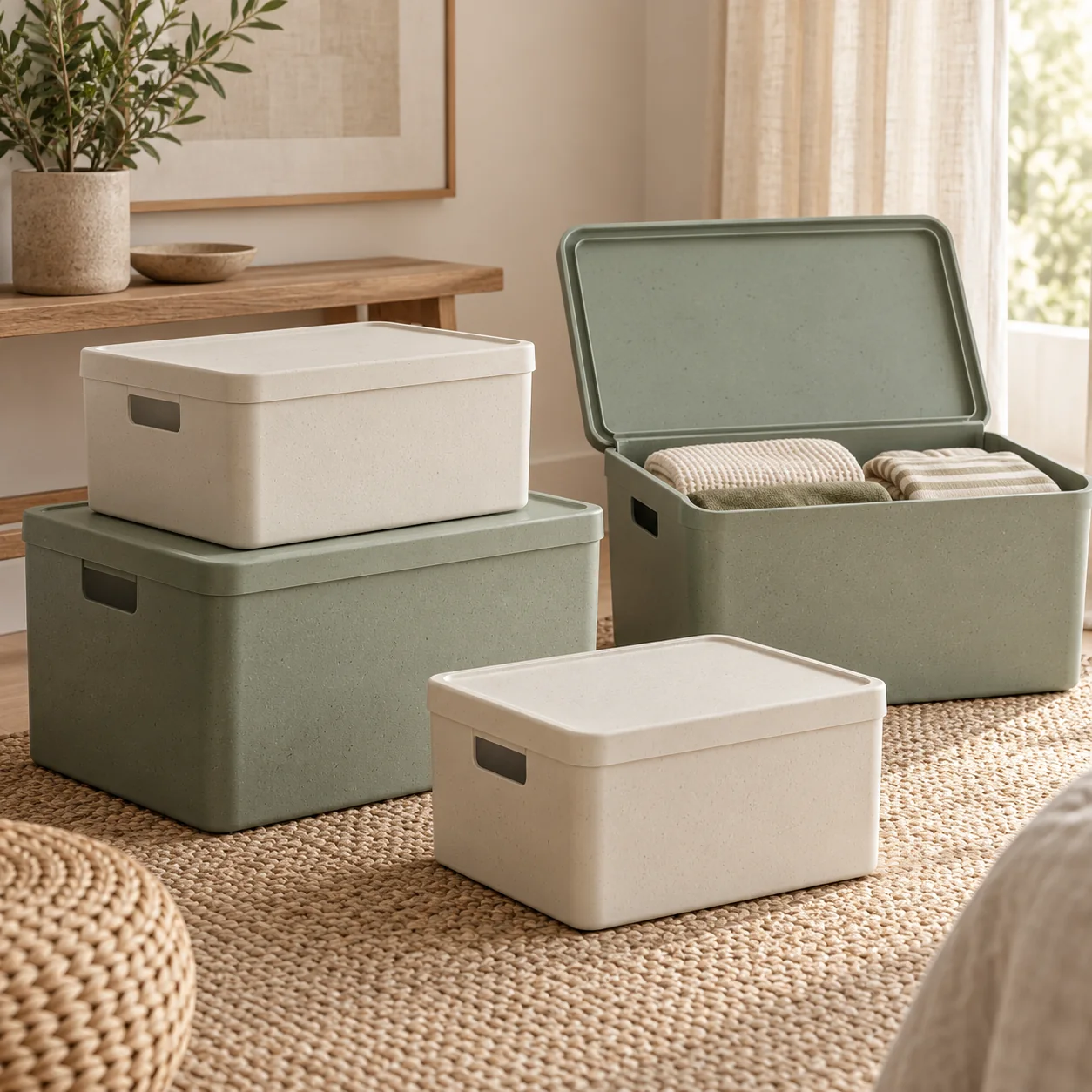 Recycled storage boxes