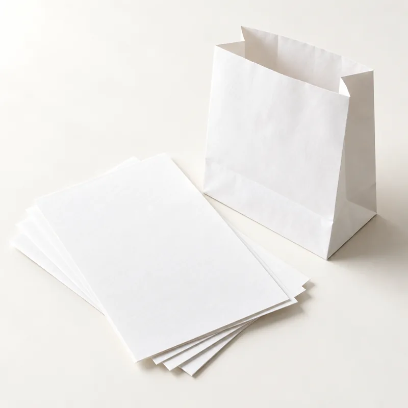 Illustrative white bag paper sample