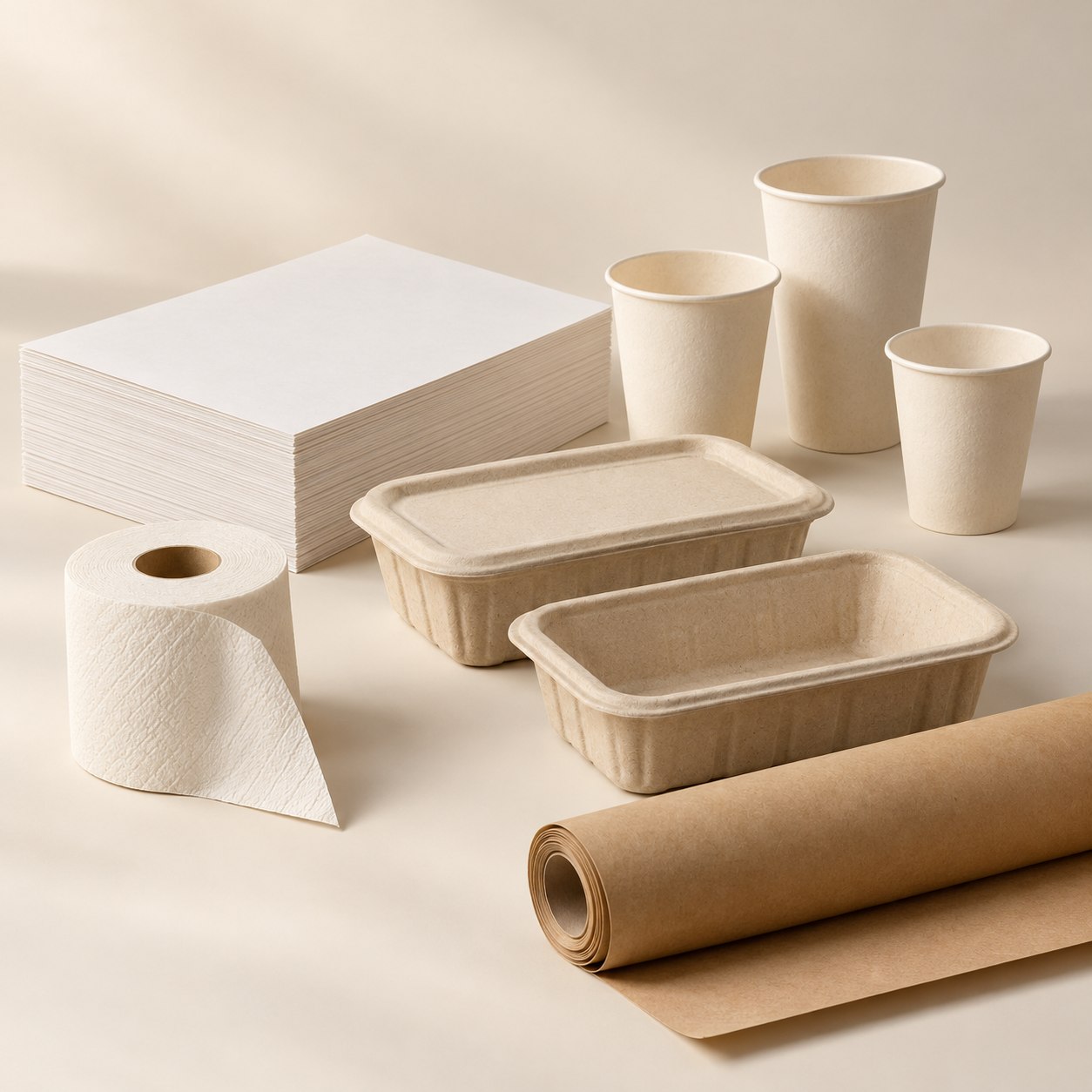 sugarcane paper products collection